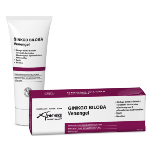 Ginkgo Biloba Venengel in einer Tube und einer Schachtel, fördert die Mikrozirkulation und kühlt.