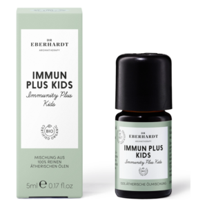 Flasche mit ätherischen Ölen Immun Plus Kids in einer umweltfreundlichen Verpackung, 5ml
